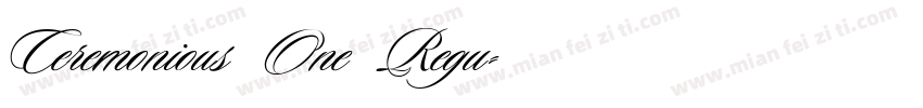 Ceremonious One Regu字体转换